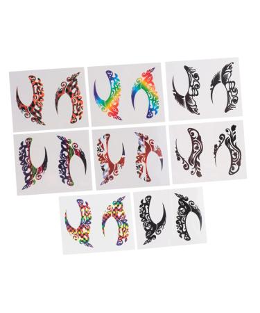 Ipetboom 8 Pairs Eye Shadow Eyeliner Stickers Eye Stickers Eye Eye Makeup Stickers Eye Shadow Stickers Eye Liners Sticker Makeup Stickers Paper Halloween Eyeshadow