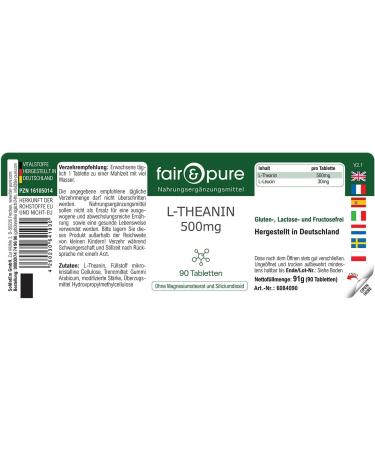 SoMatEm Fair & Pure Ltheanine 500mg vegan 90 tabletten - Buy Online on GoSupps.com