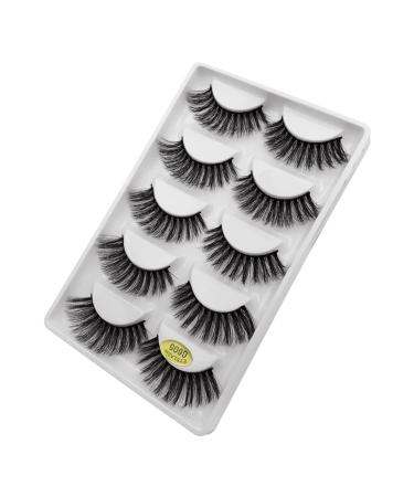 UAMOU Lashes 10/20/50/100 Boxes Mink Eyelashes 5 Pairs Natural False Eyelashes Thick Fluffy Faux Cils Lashes In Bulk G6 Cheerfully (Color : G605S Size : 40 boxes)