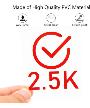 Self-Adhesive Milestones Stickers for Peloton Bike - Red Vinyl Decal - Buy Online on GoSupps.com