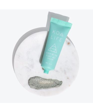 Koa Life Exfoliating Face Scrub - Vegan Eucalyptus & Coconut Shell Scrub for Sensitive Skin - 15ml - Buy Online on GoSupps.com