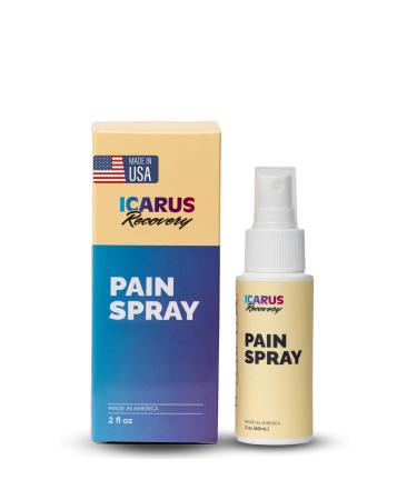 Icarus Recovery Pain Relief Spray for Muscle & Joint Recovery Ideal for Back Knee Foot Discomfort with Menthol & Camphor Fast Freeze Quick and Instant Relief Extra Strength Made in USA 2 Ounce