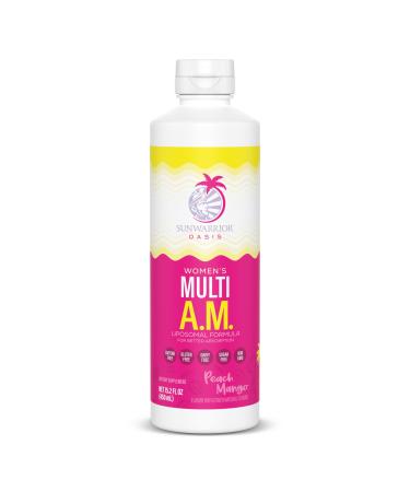 Liquid Multivitamins for Women Immune Support Supplement Liquid Vitamins for Women Multi | with B Vitamins D3 Lions Mane Ginseng Curcumin MCT Oil | Multi AM for Her Peach Mango Flavored (30 Servings)