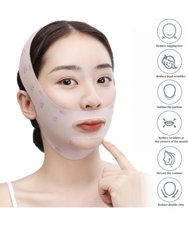 Double Chin Reducer Soft High-Elastic V Line Lifting Mask Breathable Chin Strap Depuffing and Skin Tightening Chin Mask for Men Women Normal Style - Buy Online on GoSupps.com