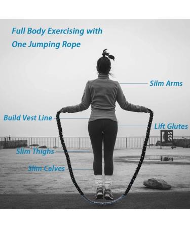 TONYKO Heavy Weighted Jump Rope for Total Body Workouts - Improve Strength and Build Muscle - Black (1in10ft) - Buy Online on GoSupps.com