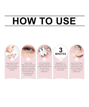 AuroraHyt Electric Massage Eye Cream Dark Circle Firm & Smooth Fine Lines Tired Eye Refreshment with Gentle Vibration for Anti-Wrinkle Firming Moisturizing 2 pcsk - Buy Online on GoSupps.com