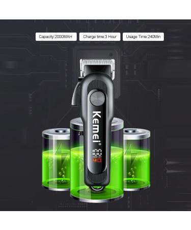 Professional Cordless Hair Clippers for Men - Rechargeable Electric Barber Haircutting Kit KM-1132 | Adjustable Trimmer & Fade Clipper - Buy Online on GoSupps.com
