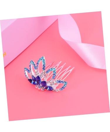 Ipetboom 1pc Wedding Hair Comb Wedding Headpiece Colorful Hair Comb Blue Hair Comb Tiara Hair Accessories for Kids Princess Hair Comb Bridal Hair Comb Wedding Insert Comb Rhinestones Miss - Buy Online on GoSupps.com
