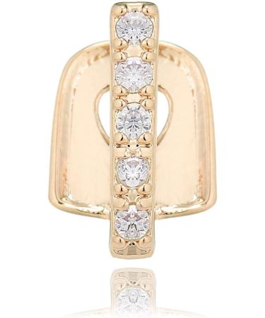 Hip Hop Single Tooth Grillz Cap Top Gold Plated Punk Teeth Caps Halloween Cosplay Party Tooth Rapper Funny Jewelry Gift (3pcs) - Buy Online on GoSupps.com