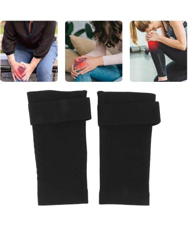 Self-Heated Knee Supports - Warming Knee Protectors for Joint Pain Relief | Compression & Cold Protection | Knitted Black Shin Strap - Buy Online on GoSupps.com