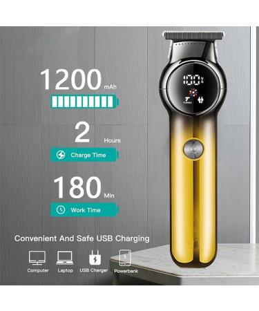 Pro Hair Clipper Hair Trimmer Adjustable Hair Clipper Rechargeable Trimmer Professional Electric Hair Clipper Cordless Trimmer for Men(Color:Gold) - Buy Online on GoSupps.com