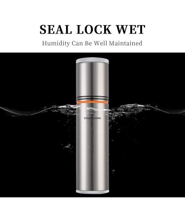 CIGARLOONG Cigar Case Portable Cigar Humidor Built-in Humidifier and Hygrometer for 3-5 Cigar Tube(Color:Black) - Buy Online on GoSupps.com