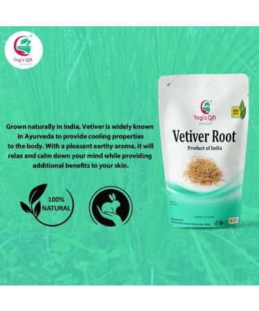 VETIVER Root 4 oz (114 Grams) - 100% Pure & Natural Aromatic Fragrance from India | Non-GMO, Vegan | Yogi's Gift - Buy Online on GoSupps.com