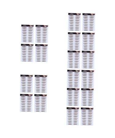 Beavorty 20 Pcs Eyebrow Stickers Makeup Stickers False Eyebrows Cosmetics 3d Eyebrow Trimming Makeup Tools