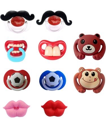 10 Pieces Funny Lips Baby Pacifier - Soft Silicone Kiss Design for Christmas Halloween & Parties | Ideal International Shipping - Buy Online on GoSupps.com
