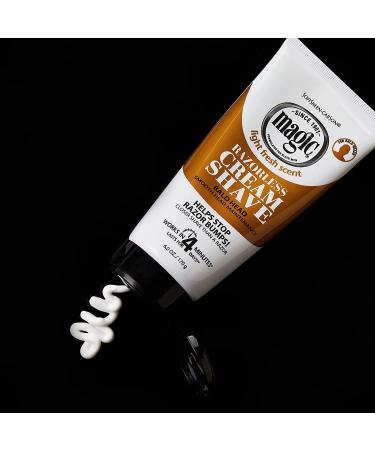 Magic Razorless Cream Shave - Smooth Bald Head Maintenance 6 oz | Light Fresh Scent for Effortless Shaving - Buy Online on GoSupps.com
