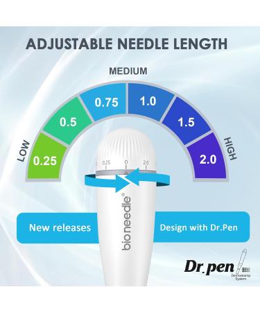 ZMBITY Adjustable 120 Titanium 0-2mm Derma Stamp - Professional Microneedle Stamp - Derma Beauty Pen Micro Needle for Hair Beard Growth - Derma Roller Alternative - Buy Online on GoSupps.com