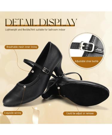Shop Women's Latin Dance Shoes - Comfortable Salsa & Tango 5cm Heel - SWDZM Black Suede - Buy Online on GoSupps.com