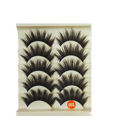 ICYCHEER Thick 5 Pairs Natural False Eyelashes - Long Black Handmade Soft Lashes - Buy Online on GoSupps.com