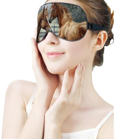 Buy Embroidered Sleep Mask for Men & Women - Breathable Light Blocking Eye Cover with Adjustable Strap for Comfortable Sleep & Naps - Buy Online on GoSupps.com
