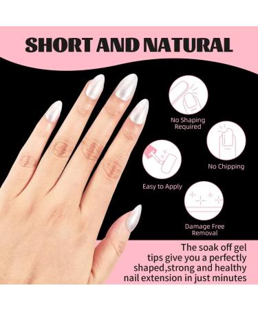 SINOKAME 600pcs Extra Short Almond Soft Gel Nail Tips - XS Small Full Cover Pre-etched Nail Tips for Tiny & Average Nail Beds - Soak Off Extensions & Clear Press on Fake Nails - 12 Sizes - Buy Online on GoSupps.com