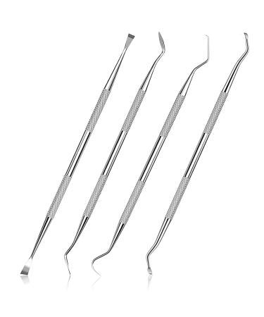 Dog Dental Tooth Scaler and Scraper Double Headed Dog Dental Care Pick Tools Teeth Cleaning Kit Pet Tartar Plaque Remover Set 4 Pcs