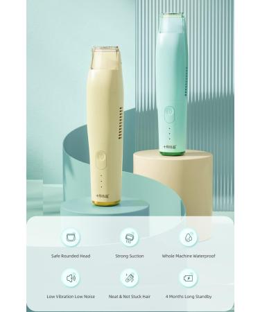SEEDNUR Baby Hair Clippers with Vacuum - Waterproof & Cordless Hair Trimmer for Infants, Kids & Newborns | Rechargeable with 2 Guide Combs & Haircut Cape - Green - Buy Online on GoSupps.com