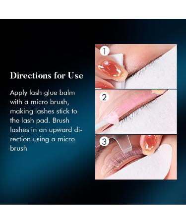 GOLLEE Lash Lift Glue Balm for Eyelash Lifting Rose Scent Eyelash Perm Glue with Brush Pads Kit Lifting and Nourishing Brow Lamination Glue Balm -0.71Oz/20G - Buy Online on GoSupps.com