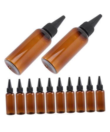 Vaguelly 12 pi ces Bouteilles Applicateurs de Teinture pour Cheveux Recharges Squeeze Bouteilles Pet Fuite avec Embout pour Coloration et Soins Capillaires