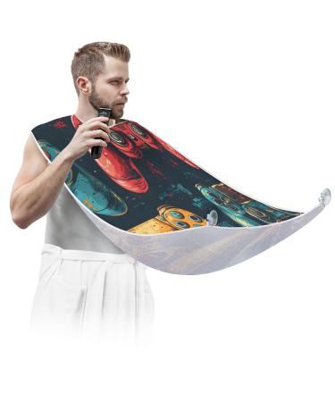 Beard Bib Apron Beard Hair Catcher for Men Shaving Fathers Day Christmas Gifts for Dad Beard Bib Games Grips