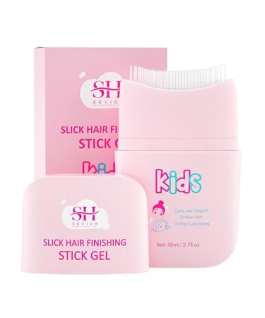 Toddler Hair Gel - Broken Hair Finishing Cream Hair Glue Stick for Wigs Hair Pomade Stick 2.7 Fl. Oz Wax Stick for Flyaways Shaping Gel Cream for Kids Baby Hair and Smoothing Flyaways Pochy