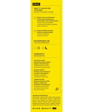 ZITBACK Body Spray for Acne-Prone Skin - Clear & Refreshing Acne Treatment - Buy Online on GoSupps.com