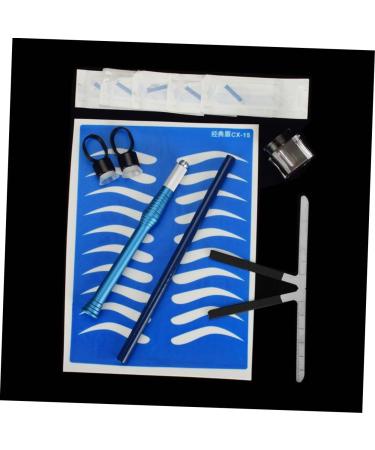 Beatifufu Practice Skin Kit Blue Manual Pencil Positioning Cup Pigment Practice Ruler Dark Pen Rings Skin Three-point Coffee - Buy Online on GoSupps.com