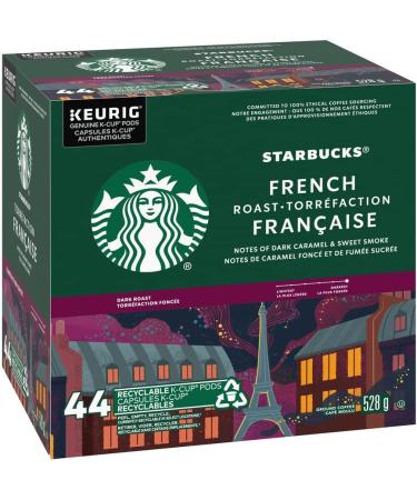 Starbucks French Roast Dark Roast Ground Coffee K-Cup Pods 44 ct Box & Pike Place Medium Roast Coffee Single Serve Keurig K-Cup Pods 44 Capsules - Buy Online on GoSupps.com