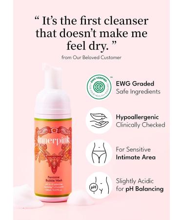 Pink Feminine Wash with Hinoki Cypress Water & Probiotics | pH Balanced for Sensitive Skin | Cruelty Free | 5.07fl.oz - Buy Online on GoSupps.com