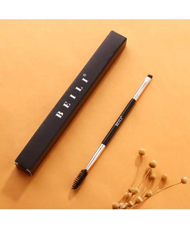 BEILI Duo Eyebrow Brush - Professional Angled Eye Brow Brush with Spoolie | 1pcs - Buy Online on GoSupps.com