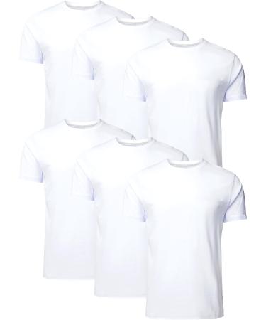 Full Time Sports Tech 6-S Pack sorted short-sleeved leisure tops multipack men's t-shirts with a circular neckline L 6 Pack-Short Sleeve White