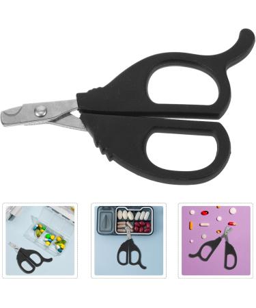SOLUSTRE Scissors-Shaped Pill Cutter - Stainless Steel Pill Splitter for Precise Tablet Division - Ideal for Vitamins & Medications - Buy Online on GoSupps.com