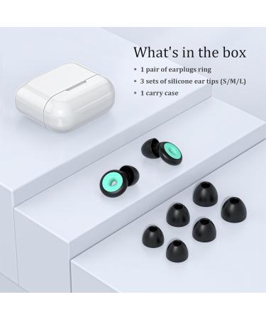 Silicon Ear Plugs for Noise Reduction | Soft Reusable Hearing Protection | 3 Sizes (S/M/L) | 26dB Noise Cancelling | Ideal for Sleep & Sensitivity - Black - Buy Online on GoSupps.com
