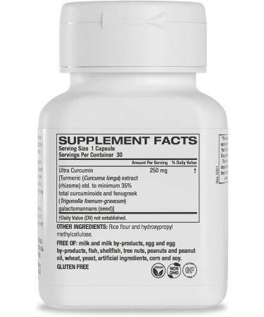 TurmericXL 250mg Natural Joint Support Supplement - 45x More Curcumin for Healthy Inflammatory Response - High Absorption, Gluten-Free - 30 Veggie Capsules - Buy Online on GoSupps.com