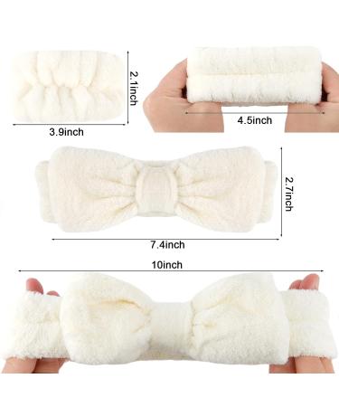 WHAVEL 6-Piece Face Wash and Spa Headband Wristband Set - Beige/Light Coffee | Makeup and Skincare Accessories - Buy Online on GoSupps.com