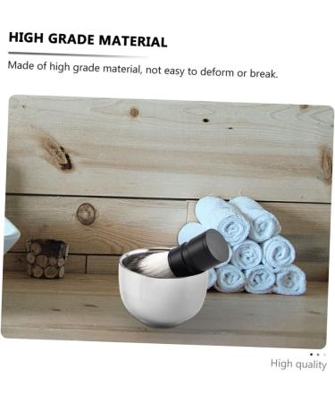 Minkissy Impact Bowl Shaving Soap Cup - Stainless Steel Foaming Mug for Men | Practical Shaving Shell & Mixing Bowl - Buy Online on GoSupps.com