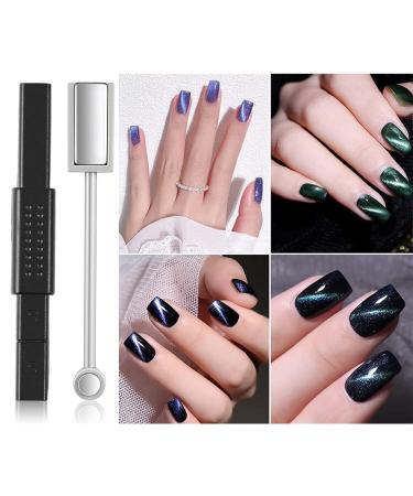 Nail Magnet Set - 2 Pieces | Double Magnetic Pencil for 3D Cat Eye Effect | Nail Art Magnet Sticks for Gel Manicure - Buy Online on GoSupps.com
