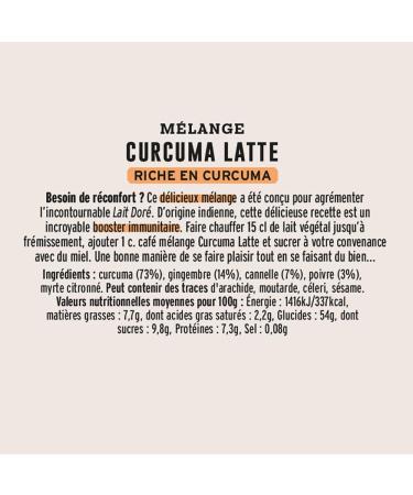 Turmeric Latte Mix - Exclusive Vegan Recipe - Powdered Drink with Turmeric Ginger Cinnamon and Pepper - Golden Milk - Buy Online on GoSupps.com