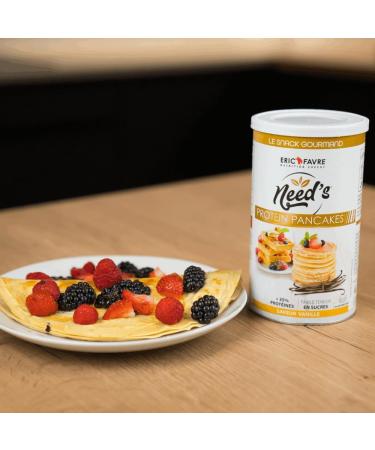 PROTEINE PANCAKE NEED's - Poudre Prot in e pour Pancakes Cr pes Gaufres - P te Pancake Prot ine Riche en Fibres Glucides Faible en Sucre - 1kg - Saveur Neutre - Eric Favre 1kg Naturel - Buy Online on GoSupps.com