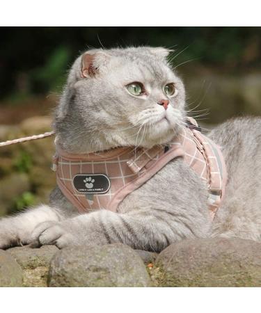 FEimaX Cat Harness and Leash Set - Escape Proof Soft Mesh Adjustable Vest for Small Dogs Cats - Light Pink XS - Buy Online on GoSupps.com