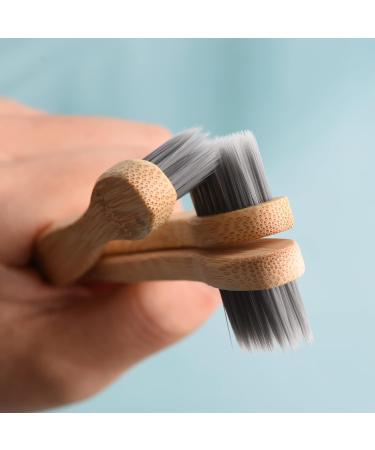 HiTuYi Bamboo Toothbrush (10 Pack) | Eco-Friendly Natural Toothbrushes for Adults with Travel Case, Charcoal Dental Floss | BPA-Free & Biodegradable - Buy Online on GoSupps.com