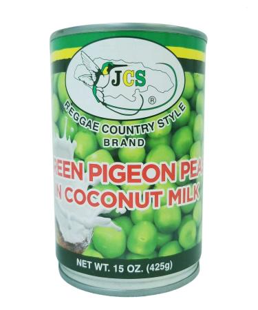 JCS Green Pigeon Peas in Coconut Milk 15 oz - 3 can(s)