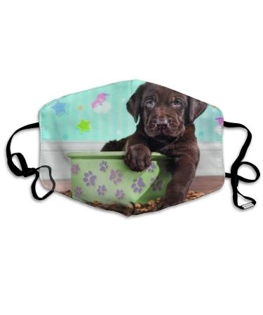 Puppy Washable Reusable Mask Cotton Anti Dust Half Face Mouth Mask For Kids Teens Men Women With Adjustable Ear Loops