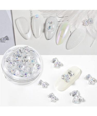 6pcs 3D Cute Bear Resin Nail Art Decorations In 3 Sizes Ornaments Manicure Tips 3D Nail Art Decor - Buy Online on GoSupps.com